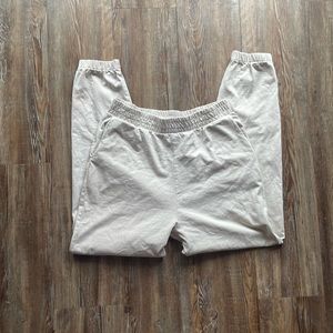 Zara Beige Cream Pull On Joggers Pants M
